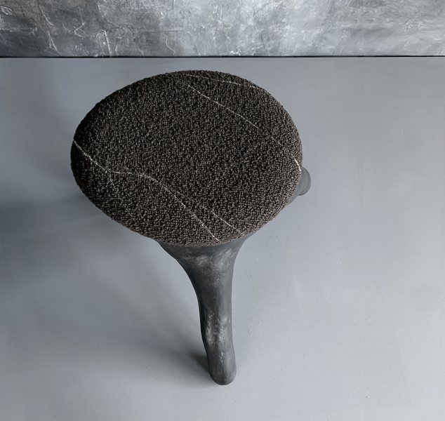 Kavrn Stool – Black Concrete #8 by Patrick Weder
