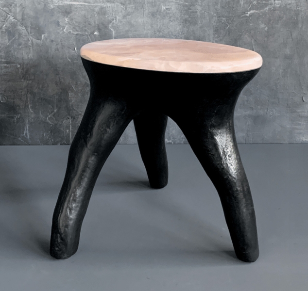 Kavrn Stool – Black Concrete #7 by Patrick Weder