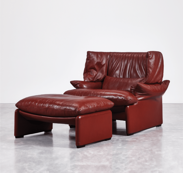 Cassina Lounge Chair & Ottoman by Vico Magistretti