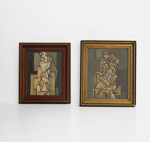 Pair of Cubism Paintings