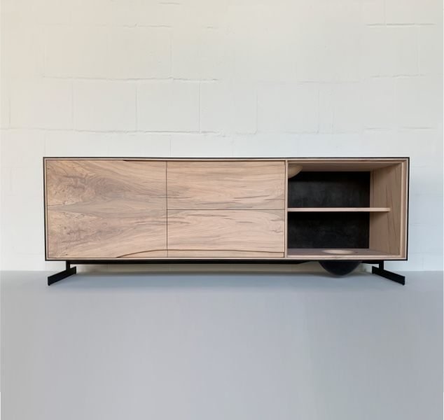 OUTSIDE IN Credenza with Metal Legs – 85″ Dresser by Patrick Weder