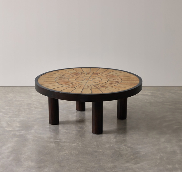 Roger Capron Low Round Cocktail Table No.2