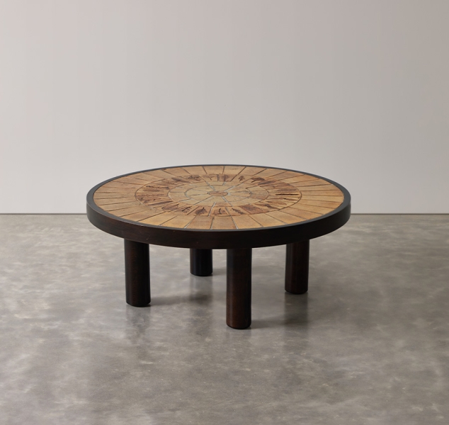 Roger Capron Low Round Cocktail Table No.3