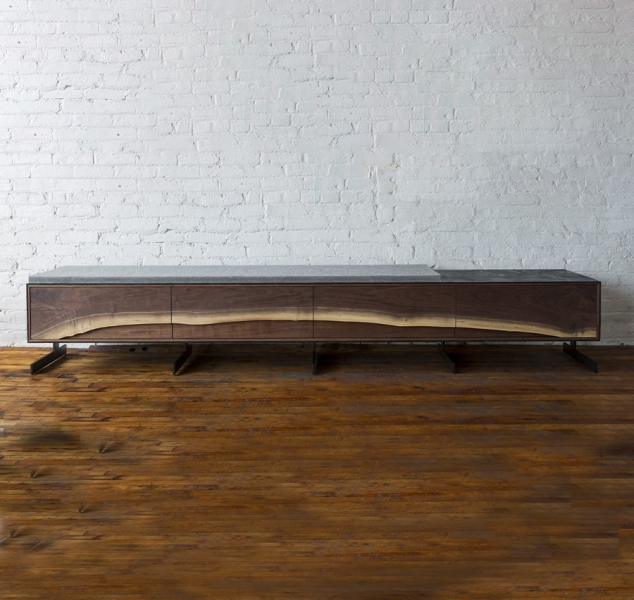 Signature Bench in Black – Metal Legs 86″ by Patrick Weder